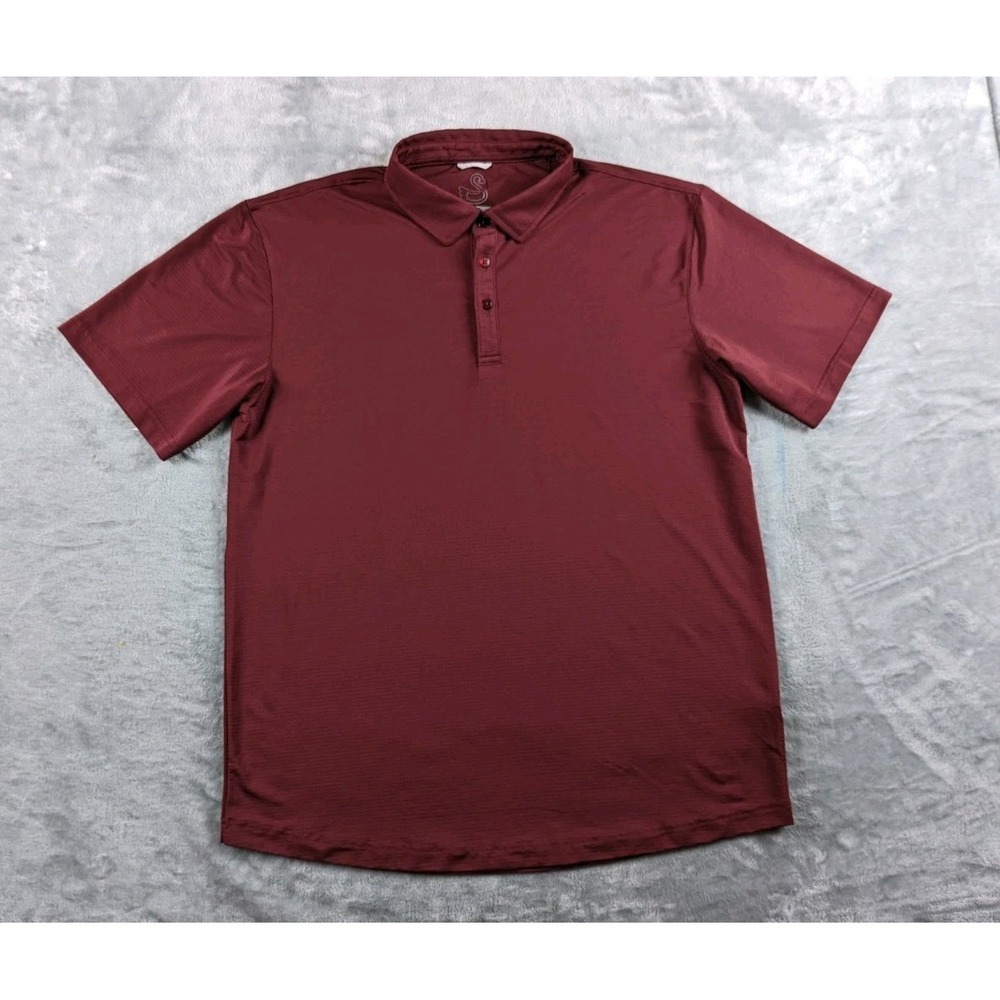 Swannies Ford Polo Shirt Mens XL Red Purple Golf Performance Stretch READ